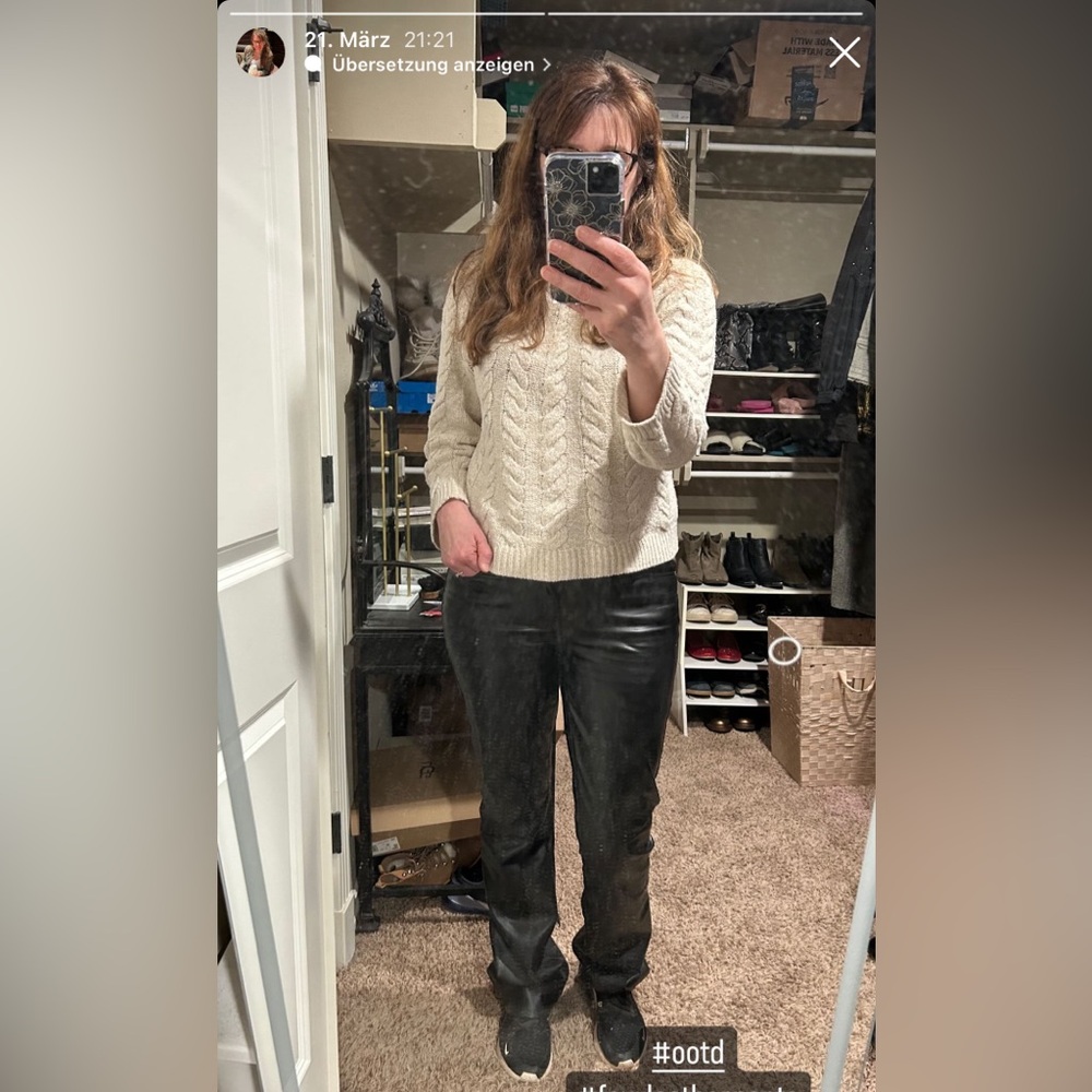 Mid arise Vegan Leather Baby boot Pants from Gap